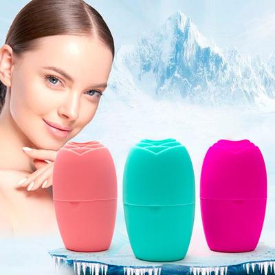 Summer Reusable Ice Face Roller Ice Cube Beauty Massage Silicone Ice Mold For Eye Puffiness Ice Facial Roller Shrink Pores