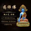 Nepal Tibet Handmade Copper Tibetan Buddhist Medicine Buddha Statue Vajrayana Painted Decor