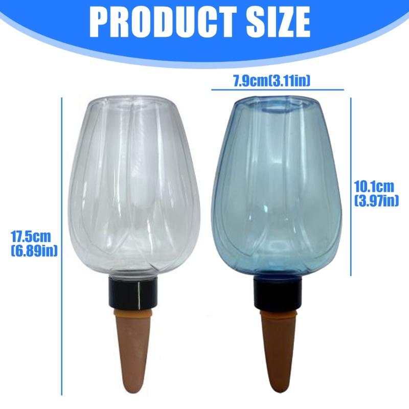 Transparents Plant Watering Globes for 14 Days Automatic Irrigation Adjustable Flows Leakproof Wide Mouthes Easyly Fill