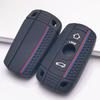 Silicone Car Key Fob Cover Designed for BMW 1 2 3 4 5 6 7 Series X1 X3 X4 X5 X6 M5 M6 Smart Remote Keys This Protective Case Features a Textured Side