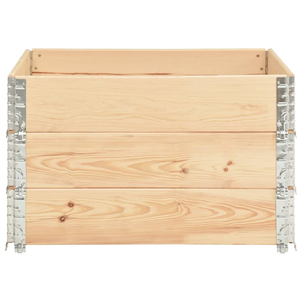 Pallet Top Frame Set 3 Pcs 100x100 Cm Solid Pine Wood