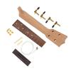 Make Your Own Ukulele Kit Guitar Neck String Knob Bridge Wooden 21in Unfinished Ukulele Parts