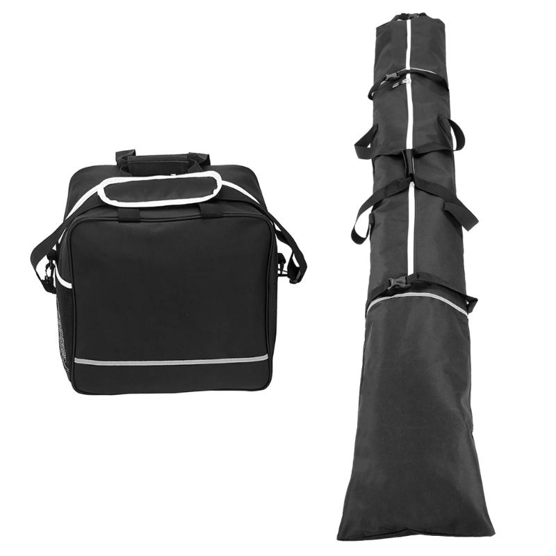 Two-Piece Snowboard and Boot Bag Ski Gear Bag & Ski Boot Bag Combo Large Capacity Waterproof Ski Travel Bag Durable