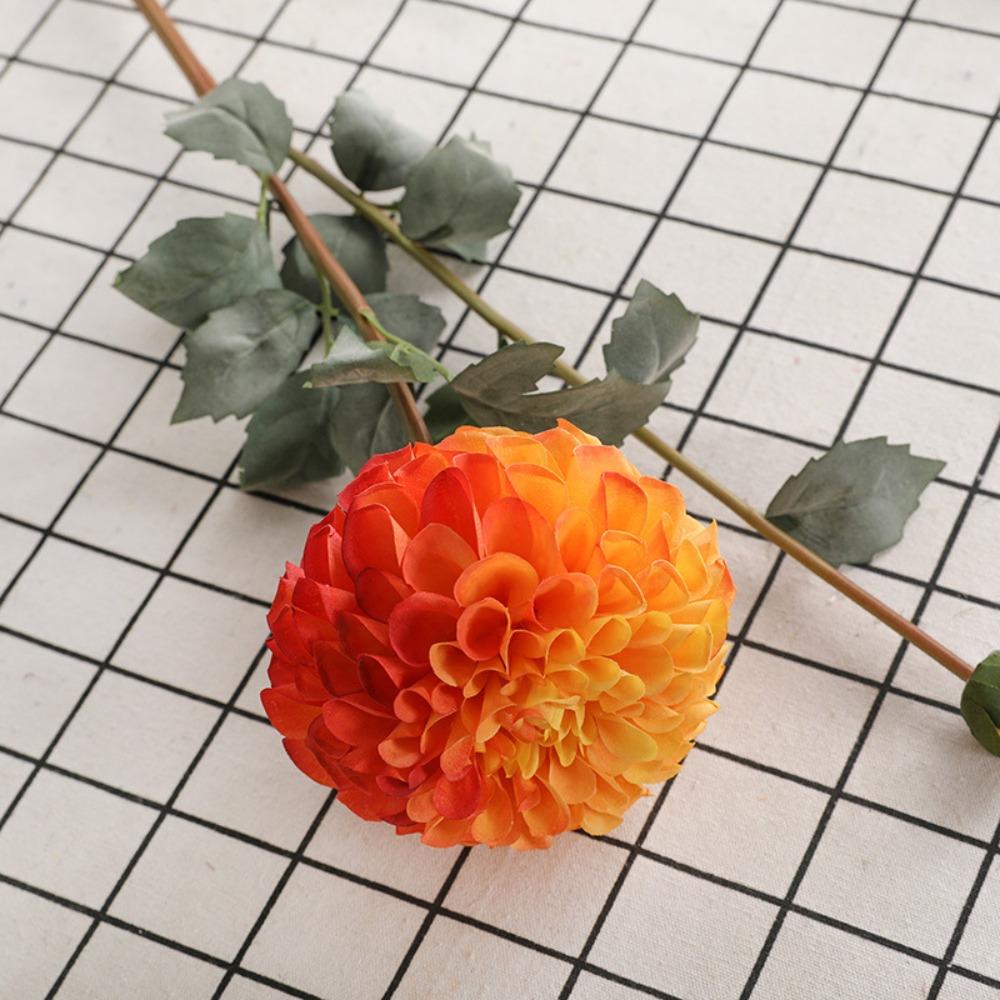 80cm Simulation Dahlia Flowers Real Touch Silk Fake Flowers  Garden Decor