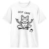 Funny Self Care Frog Doing Yoga With Tea TShirt Summer  Fashion T Shirts Cotton Oversize Clothing ShortSleeve Tshirt