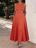 2026 Sleeveless Solid Color Maxi Dress - Elegant & Breezy European & American Style Summer Wear for Women