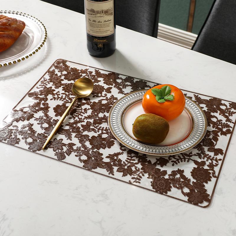 

Водонепроницаемый коврик для кухни в скандинавском стиле с имитацией кружева, мягкий, для домашнего декора, противоскользящий коврик из ПВХ для посуды, кружки, кофейной чашки, коврик для стола 45cm-30cm