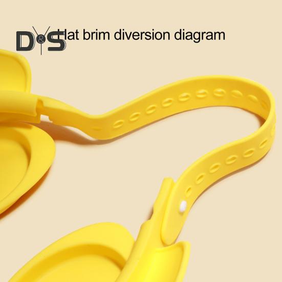 Baby Shower Cap Safe Silicone Protection Bath Cap Soft Visor Hat Cartoon Shape Adjustable Strap Waterproof Shampoo Hat