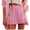 Striped Boxer Shorts Stretch Cute Pajama Shorts Summer Loose Casual Shorts Sleeping Pajama Shorts
