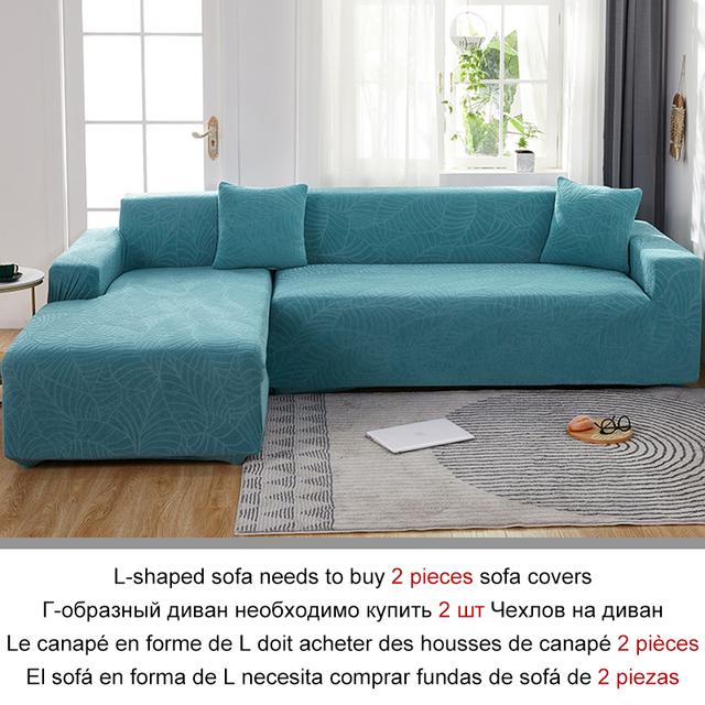 

Эластичный эластичный чехол для дивана, 1/2/3/4-местный чехол для дивана, чехлы для универсальных диванов, гостиной, секционный L-образный чехол Part B-B 235-300cm синий