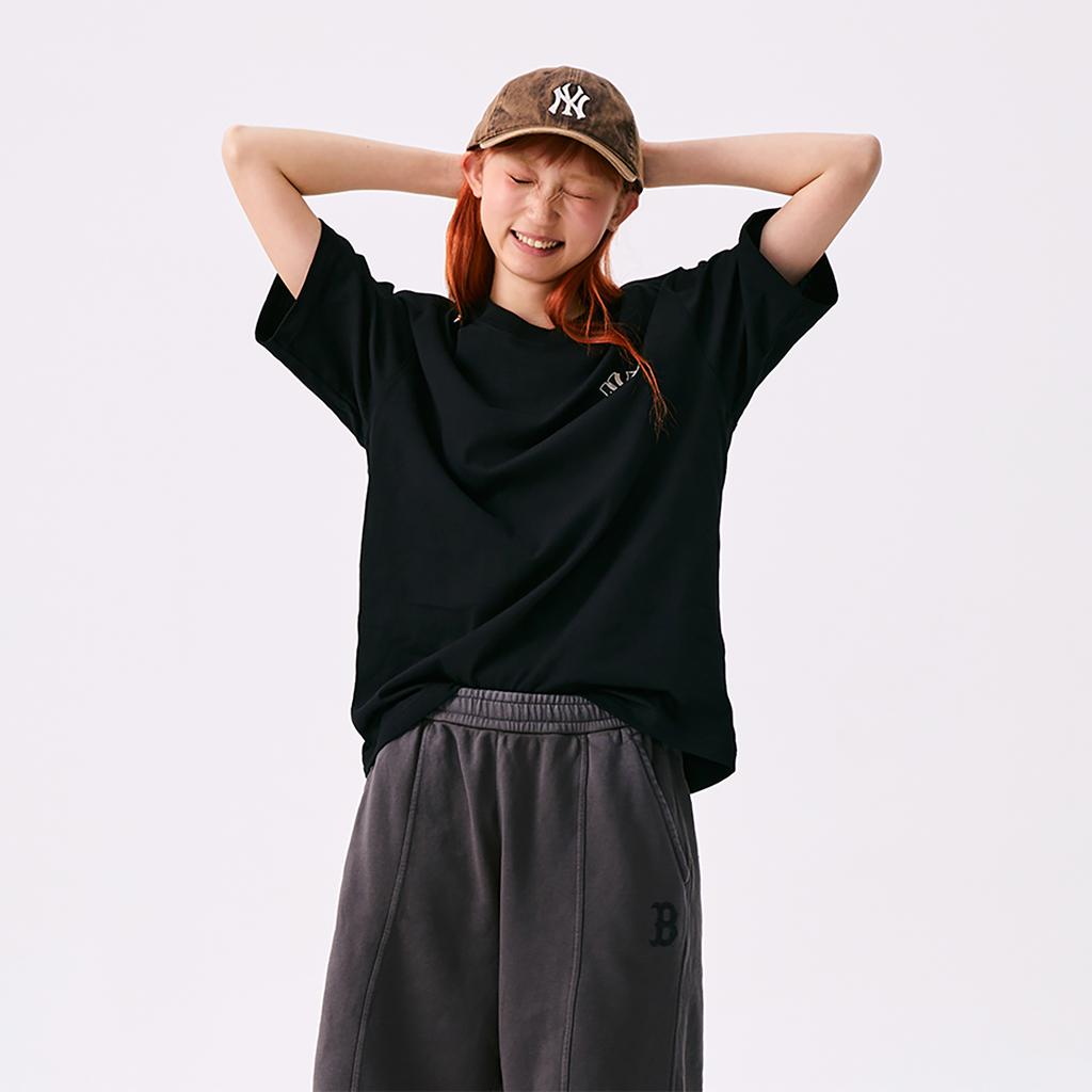 New MLB New York Yankees Old Flower SS25 T Shirt Unisex Black 3ATSM2153-50BKS