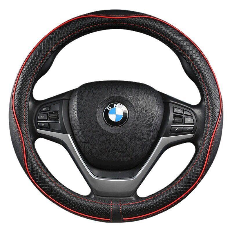 Wheel Cover, Genuine Leather, Suitable for All Seasons, Non-Slip, Wear-Resistant, Breathable, Sweat-Absorbent, Summer Car Steering Wheel Cover