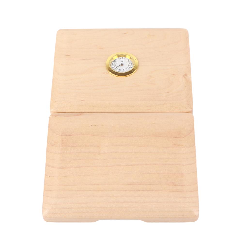 Saxophone Clarinet Reed Case Solid Wood 5 Reeds Holding Storing Box with HygrometerLog Color