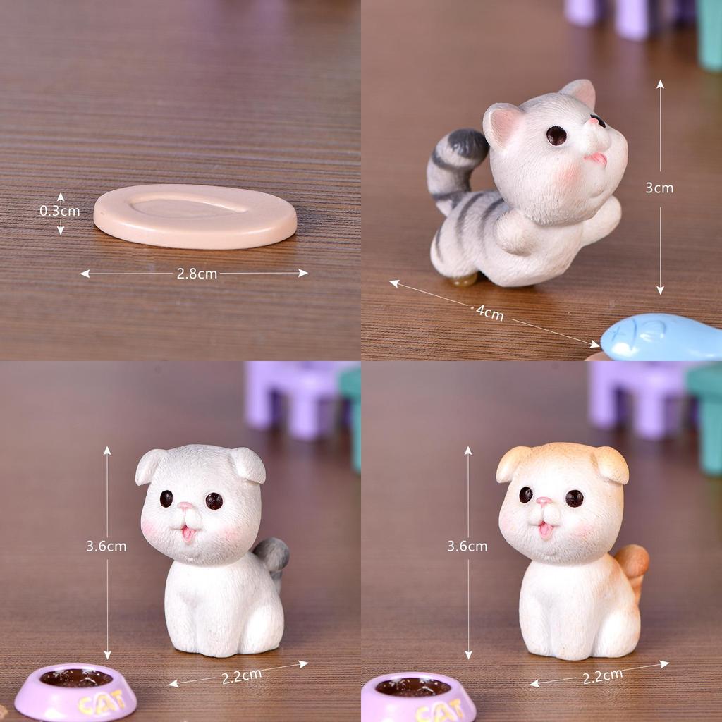 Delightful Cartoon Cat Design Mini Cat Dolls Ideal For Creative Cake Decorations And Gifts
