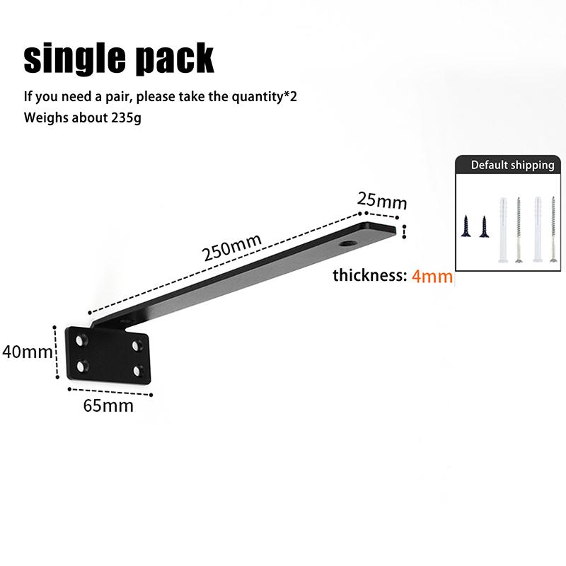 1 Set Heavy Duty Cast Iron Shelves Brackets Floating Shelf Brackets 4Mm Thicked Invisible L Brackets For Shelves Support