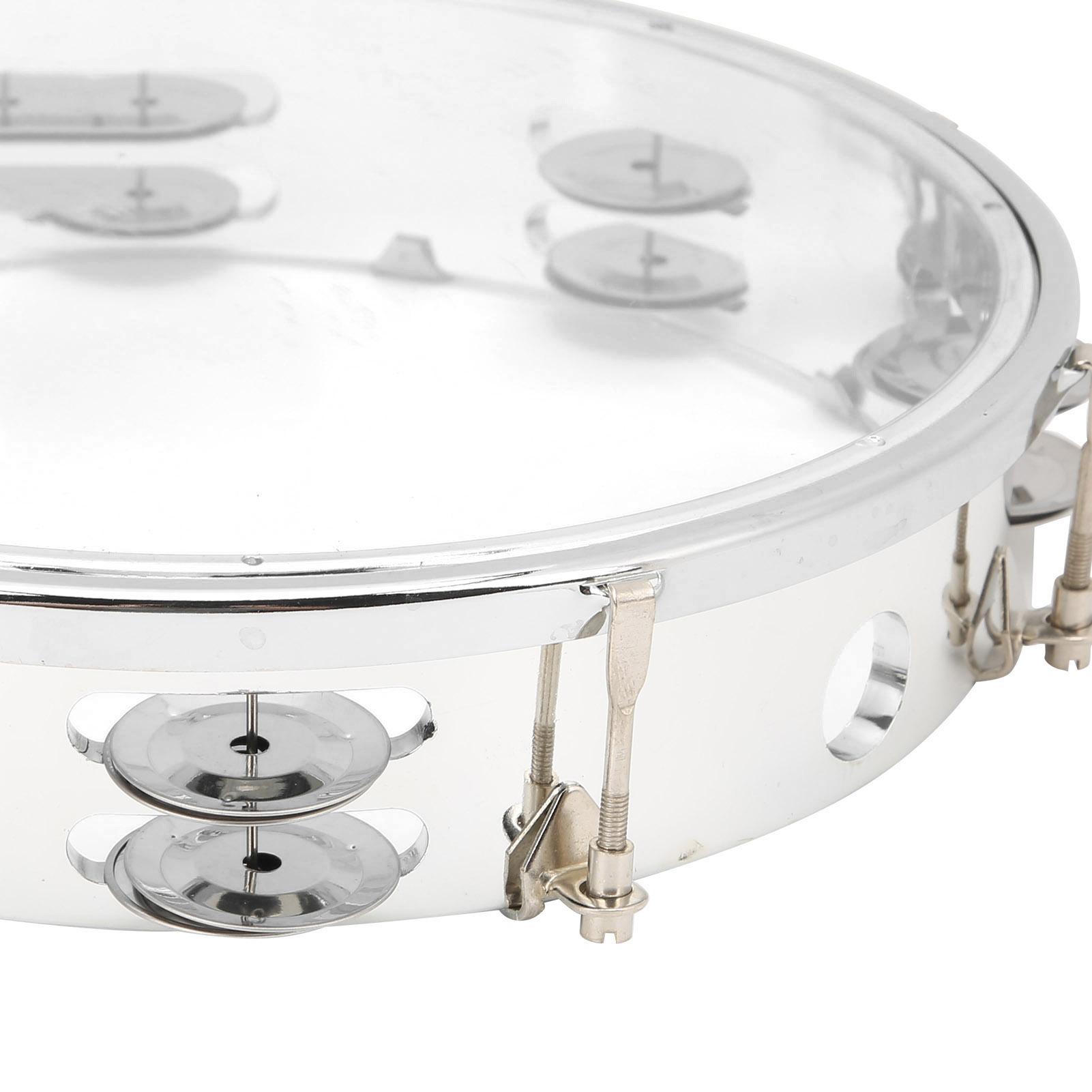 MBAT Tambourine Double Row 10in Percussion Jingles Instrument for Party