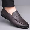 2025 Spring and Autumn New Loafers Men's Doudou Shoes Lazy One Pedal Sleeve Men's Shoes High-end Soft Sole Soft Leather 1618