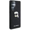Karl Lagerfeld Leather Monogram Pin Logo Case for Samsung Galaxy S25 Ultra Black