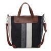 New Korean version retro handbag large simple striped canvas casual fashion large capacity shoulder commuter messenger bag