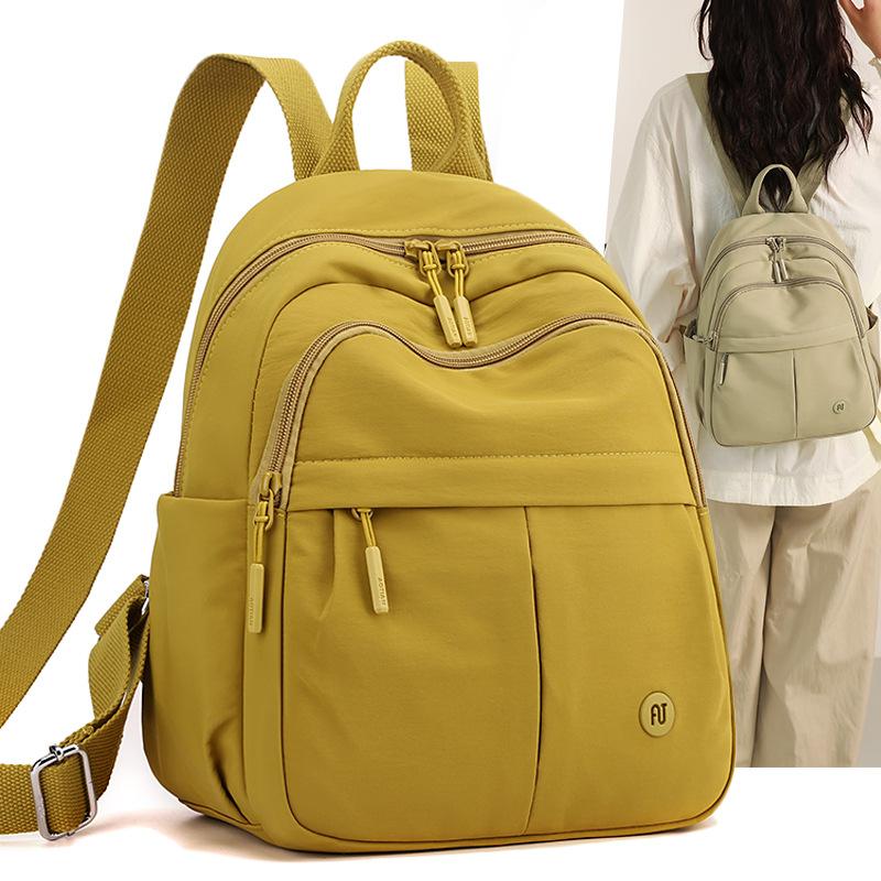 Reiserucksack mit großem Fassungsvermögen, einfarbiger Damenrucksack