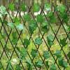 Simulation Fence Fence Telescopic Fence Fake Flowers Green Leaves Outdoor Garden Fence Wall Guardrail Decorative Leaves Blocking Plants Small
