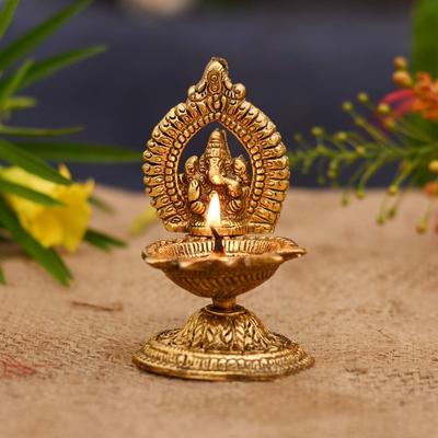 Ganesha Diya Oil Lamp - Diwali Diya for Puja Diwali Gift Home Temple Articles Decoration Gifts - Diwali Decoration Items