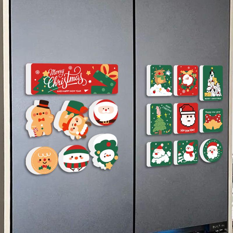 3D Weihnachts-Kühlschrankmagnete: Weihnachtsmann, Baum, Schneemann & Rentier