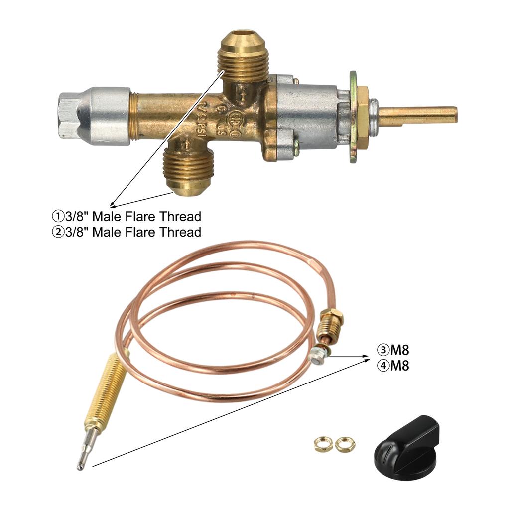 For Heating Appliances Low Pressure Valve Gas Control Valve Vertical Installation 50000 BTU Maximum Rating For Gas Grills