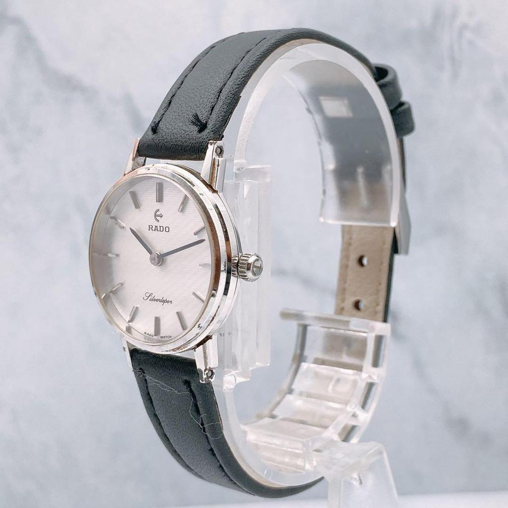 Used Working item rare RADO Silverlepor hand-wound watch new belt ladies silverlepor vintage cal.405 silver genuine buckle