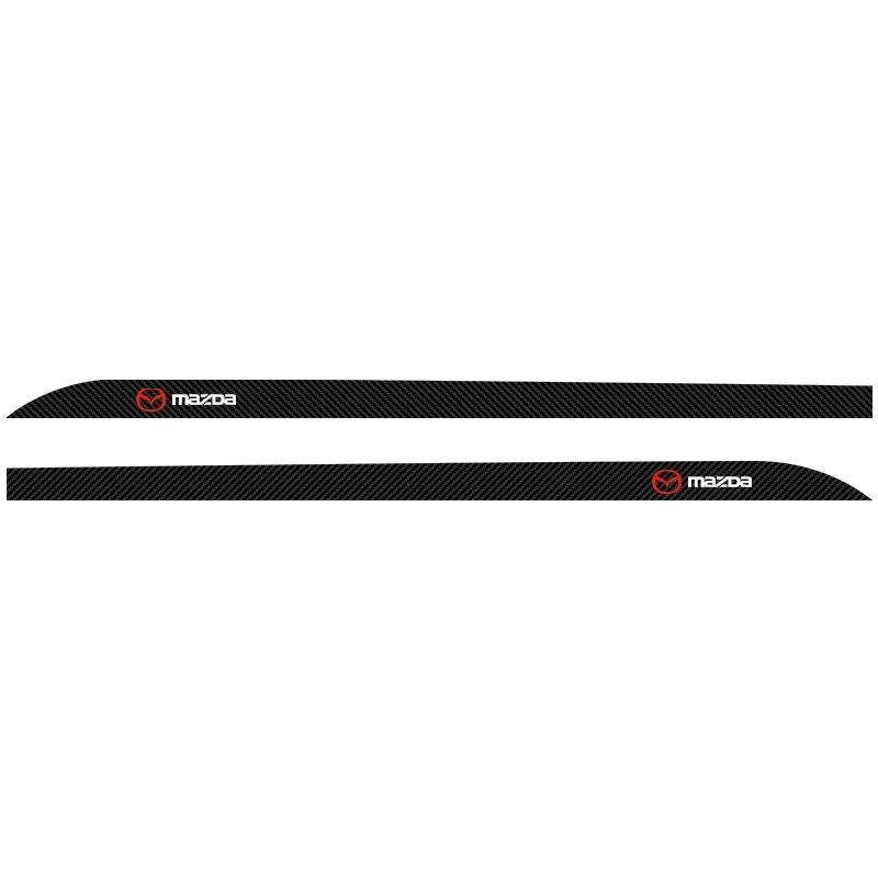 

2pcs Carbon Car Door Side Skirt Sill Stripe Sticker Decals For Mazda 2 3 5 6 M5 Ms CX-4 CX-5 CX6 M3 M6 MX3 MX5 Car Accessories коричневый