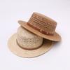 New Breathable Hollow-Out Woven Wide-Brimmed Straw Hat Vintage Belt Buckle Beach Vacations Summer Sun Shade Jazz Hat Formal Hat