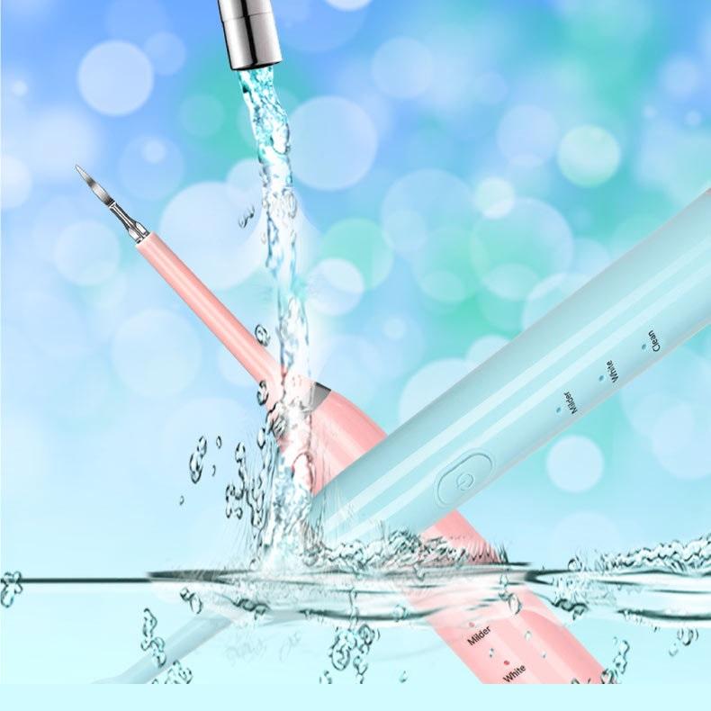 4 in 1 speziell für Erwachsene, wiederaufladbarer USB-Zahnreiniger, Mini-Elektronische Zahnbürste, Ultraschall-Zahnbürstenreiniger