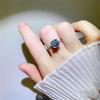 Elegant Women's Green Moissanite Ring: Multiple Styles, Simple, Full Diamond Design.