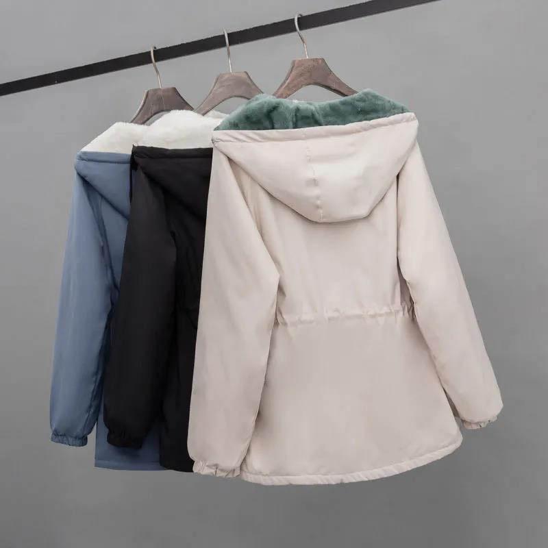 Liten Pluss Fløyelspolstret Jakke Dame Vår og Høst Stil Koreansk Vill Casual Kort Løs Vindjakke Dame Tide