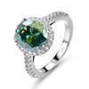 Bague Ringen Luxury 2.0 Carat Moissanite Oval Cut Diamond Rings For Women Band 100% 925 Sterling Silver Wedding Engagement Gift