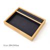 HeMu Solid Wood Microfiber Velvet Cloth Jewelry Tray Ring Necklace Storage Box Jewelry Counter Display Rack Mall Dressing Table