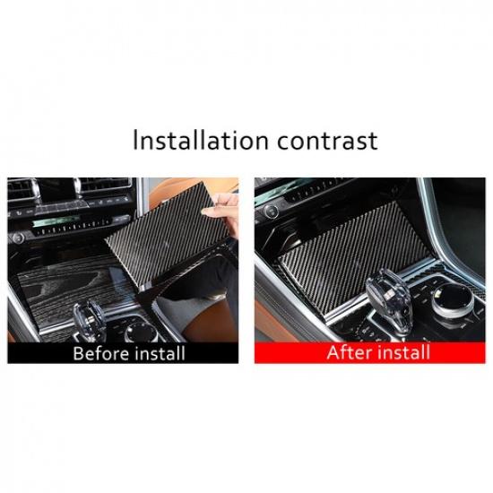 Carbon Center Console Storage Box Cover Trim For BMW 8 Series G14 G15 -