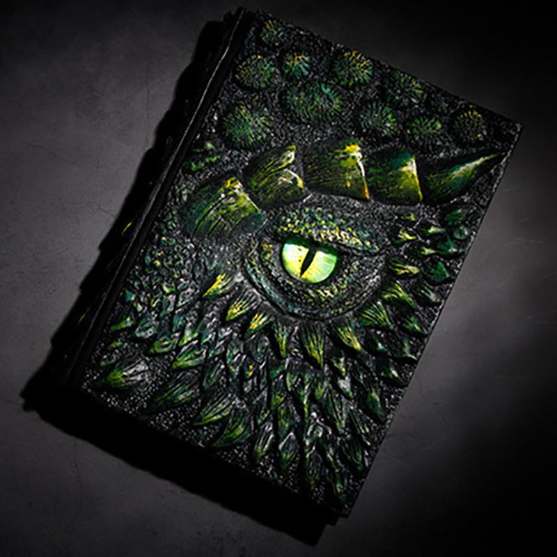 Vintage Dragon Embossed Resin Cover Travel Diary Notebook Travel Journal
