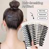 Matte Black Hair Clips Set 10/12Pcs Geometric Square Star Wave Design for Enhanced Elegance