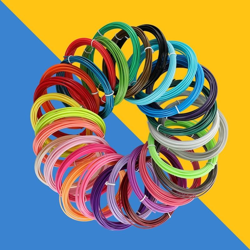 1.75mm Diameter PCL 3D Pen Filaments Random Color, Smooth Texture Filaments for Low Temperature 3D Printing Pen