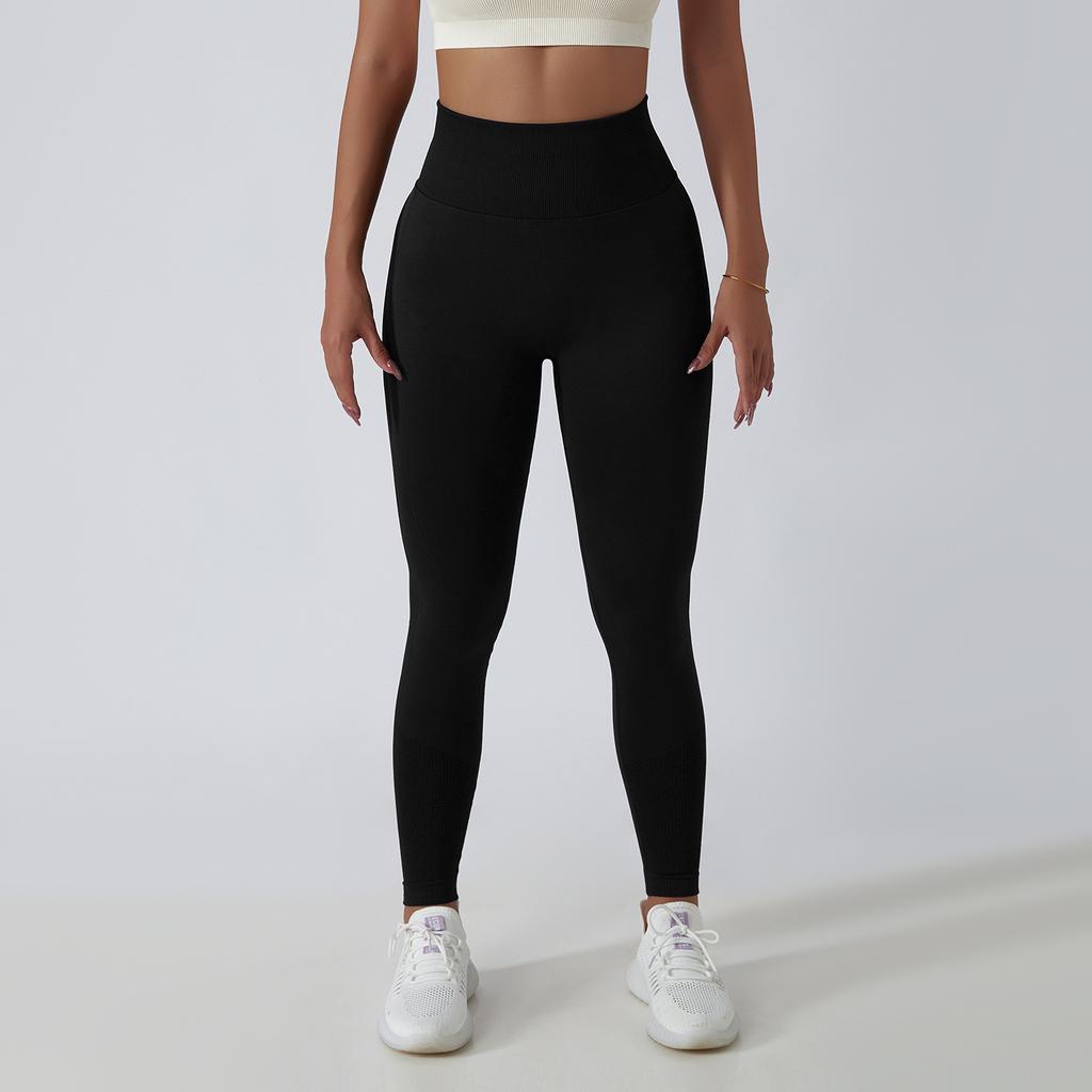 New Running Fitness Pants, Hip Lifting Yoga Pants, Women'S Seamless Knitted Tight High Waist Breathable Sports Yoga Shorts