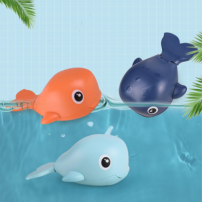 Cute Whale Wind-up Bath Toy For Kids Swimming Playtime Interactive Shower Fun