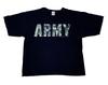 Vintage US Army Bayside 100% Cotton Black T-Shirt Size XXL