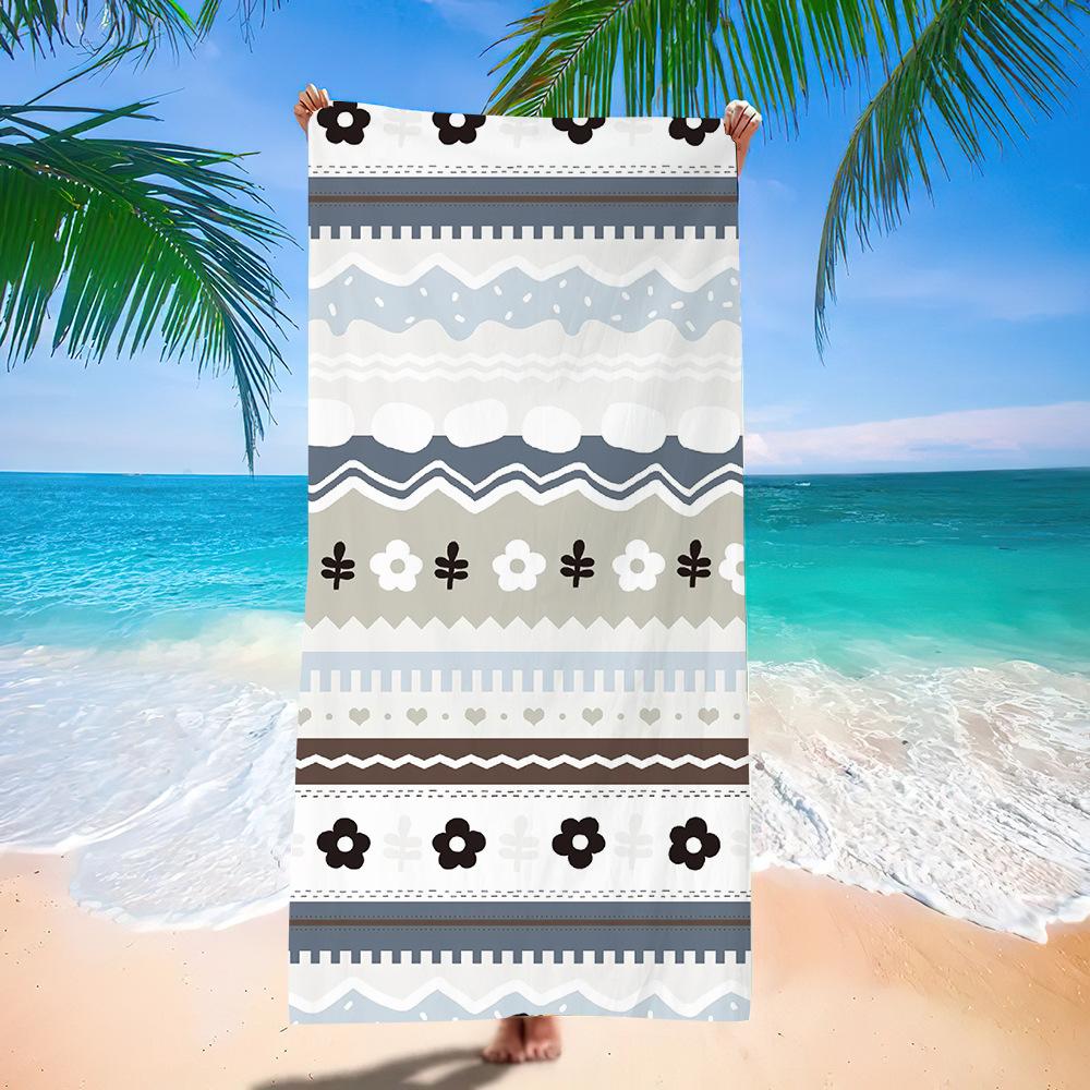Popular Bohemian Beach Towel Digital Printing Quick-Drying Bath Towel Microfiber Beach Towel