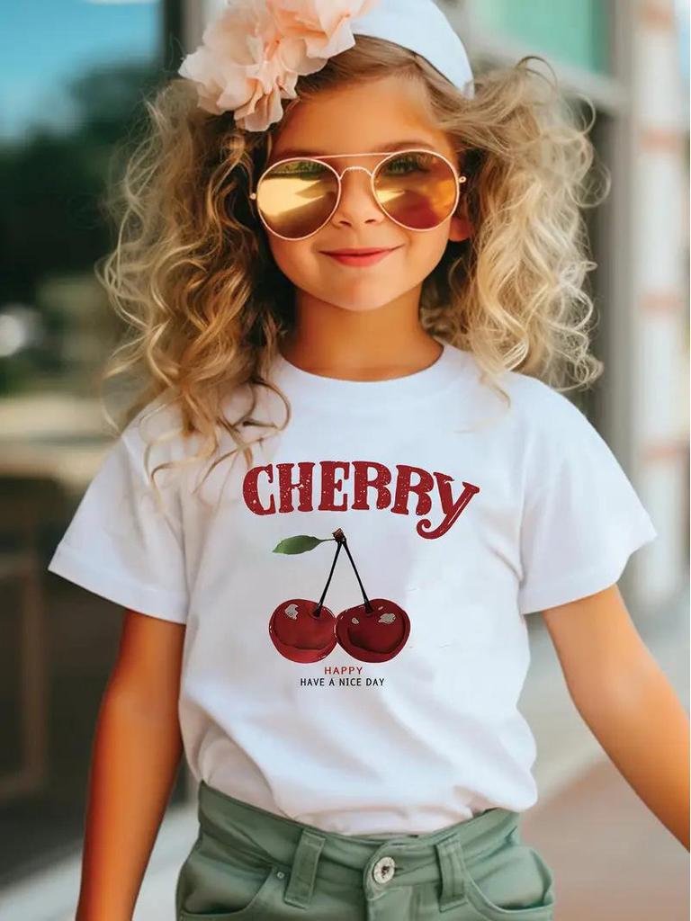 Pure Cotton Solid Color Children's Short-Sleeve T-Shirt for Girls and Boys