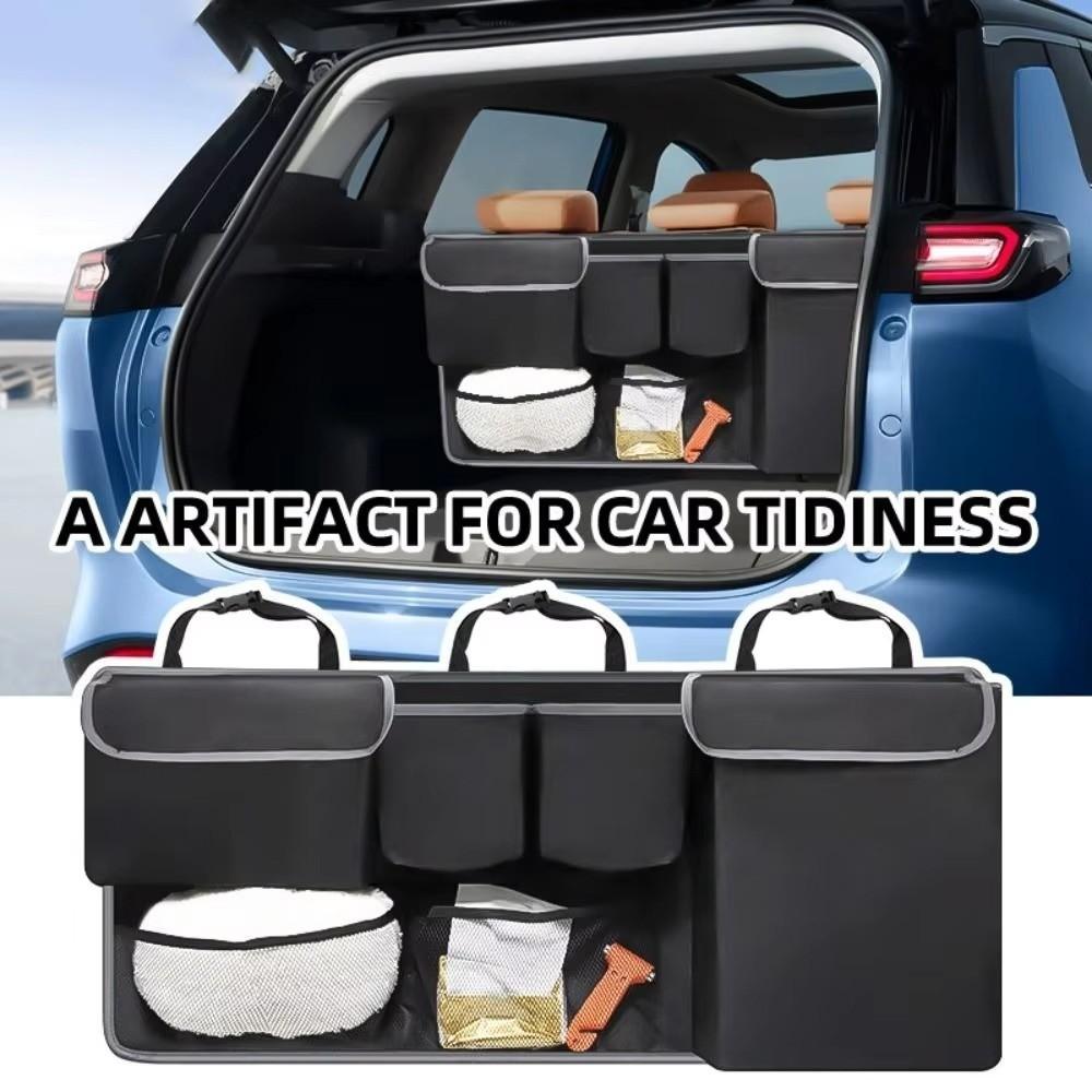 Folding Design SUV Trunk Organizer Multiple Pockets Back Seat Hanging Bag SUV Truck