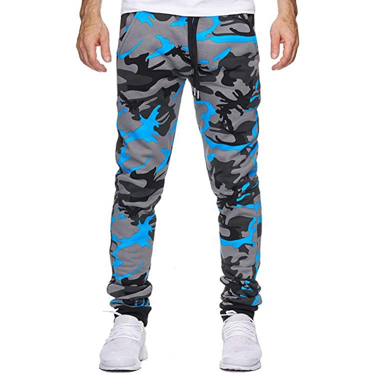 

Pants Men Loose Harem Leggings Spring and Summer Casual Pants Trendy Fashion Camouflage Sweatpants XXXL небо синє кольору