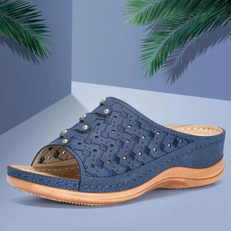 

Women Sandals Summer Shoes Woman Wedge Heels Sandals Plus Size Flip Flops Drop Shipping Wedges Shoes Sandalias Mujer 35 синій