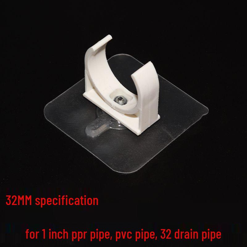 Adhesive U-Shaped Wall Clip for Pipes: Punch-Free Fixing for Water, PVC, Gas, and Drain Pipes
