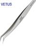VETUS MJP-16-12 Professional Precision Eyelash Grafting Tweezers - Gold Feather Clamp